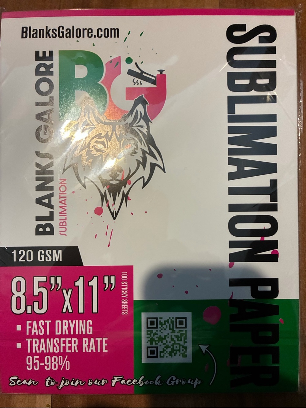 Sublimation paper 8.5” x 11”